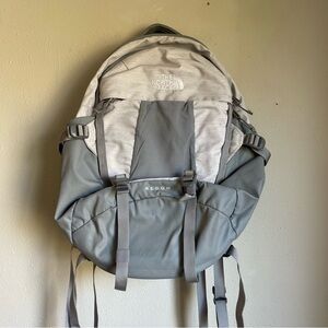 The North Face Recon Light Gray and Dark Gray Backpack